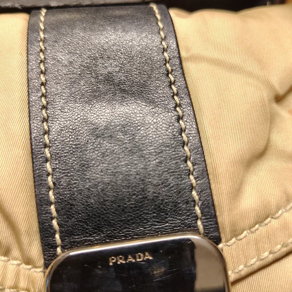 Prada Black and Tan Handbag